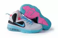 nike lebron 9 pas cher chaussure femmes nouveau gris cyan rose